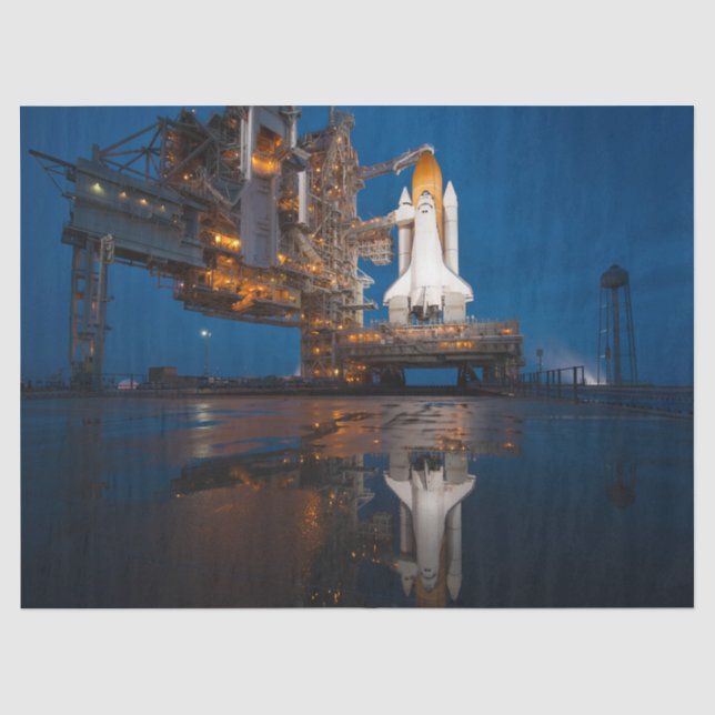 Papel De Seda Lançamento do Blue Sky for Space Shuttle Atlantis (Frente )