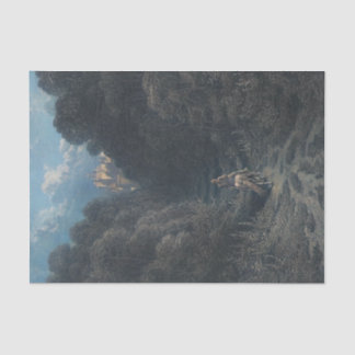 Papel De Seda Lancelot se aproximando do Castelo de Astolat