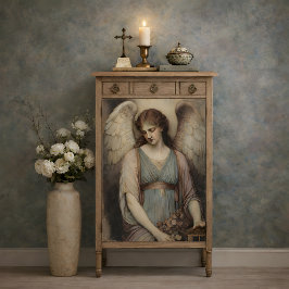 Papel De Seda Lanterna Floral de Anjo da Guarda Vitoriana Decoup