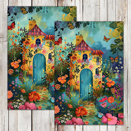 PAPEL DE SEDA LAR COLORIDO NO ESTILO SPRING GARDEN DECOUPAGEM