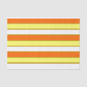 Papel De Seda Laranja, Amarelo e White Stripes
