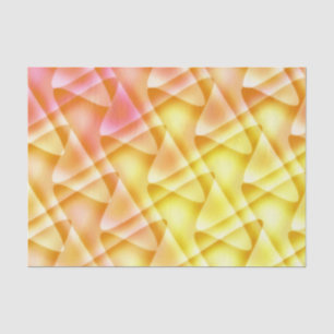 Papel De Seda Laranja, cor-de-rosa e Abstrato Dourado Geométrico