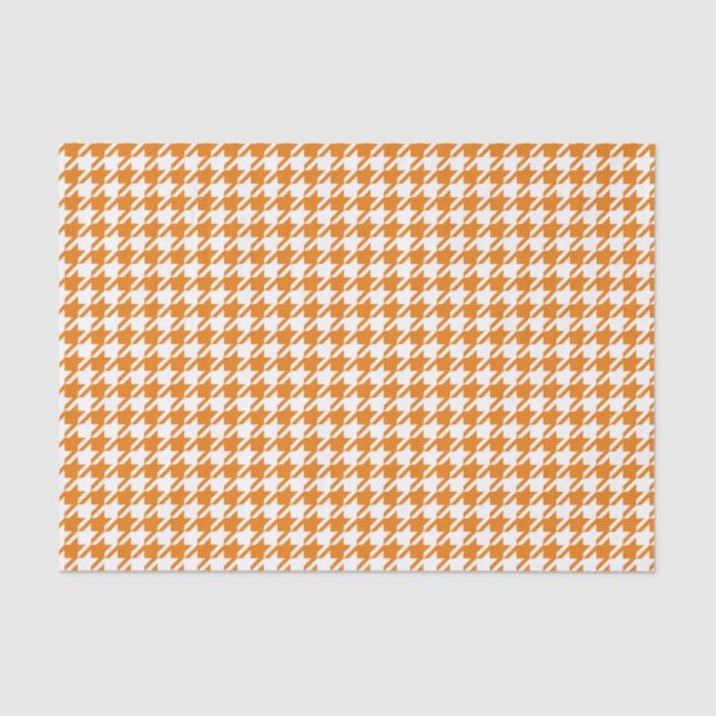 Papel De Seda LARANJA de Houndstooth ALGUM FUNDO da COR (Frente )