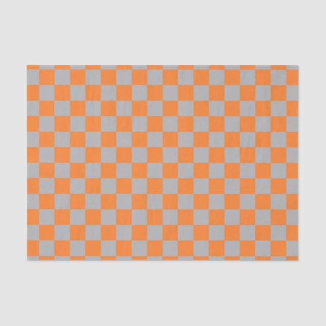Papel De Seda Laranja e Prata Verificados (Frente )