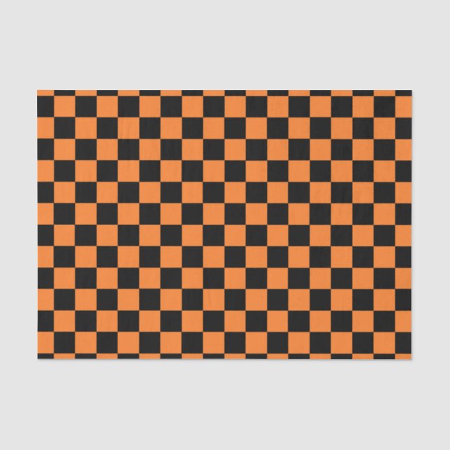 Papel De Seda Laranja e Preto Verificados (Frente )