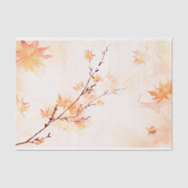 Papel De Seda Laranja Laranja Elegante Mapeando Folhas de outono