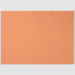 Papel De Seda Laranja Pálido Com Bolinhas Laranja