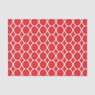 Papel De Seda Laranja Vermelha Geométrica Ogee Treliça