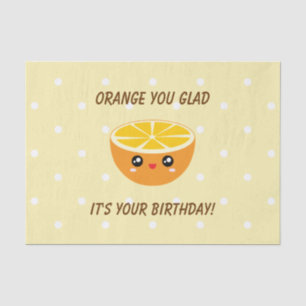 Papel De Seda Laranja você contente ele é seu aniversário Kaw