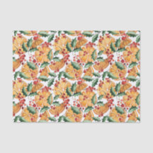 Laranjas dessecadas por aquarelas e Berries Natal