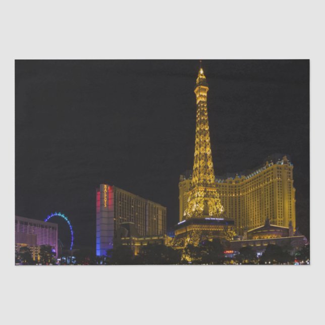 Papel De Seda Las Vegas à noite em Skyline (Frente )