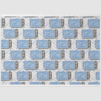 Papel De Seda latas azuis de sardinha