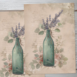 Papel De Seda Lavanda Botânica Antiga