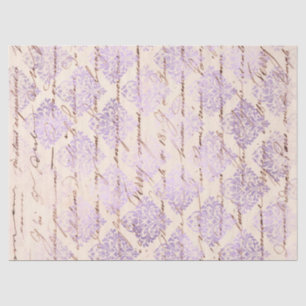 Papel De Seda Lavanda Damask com a página de Escrevendo