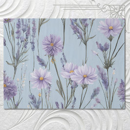 Papel De Seda Lavanda de Daisy Boho Wildflower Decoupage
