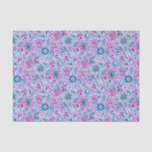 Papel De Seda Lavanda de praia de pré-disquete e flores rosa