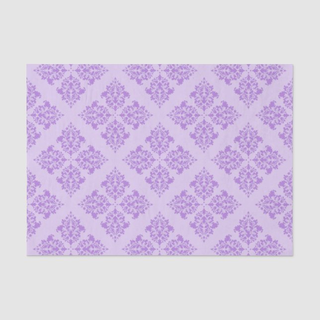 Papel De Seda Lavanda do Damasco marroquino (Frente )