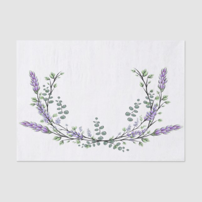 Papel De Seda Lavanda e Eucalyptus (Frente )