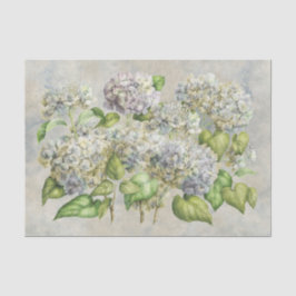 Papel De Seda Lavanda floral do Hydrangea no vintage cinzento