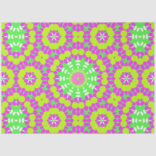 Papel De Seda Lavanda Funk, Verde limão e Decoupage Amarela (Frente )