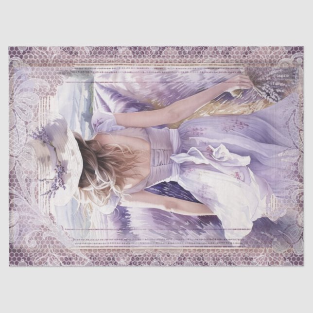 Papel De Seda Lavanda Lady Lace (Frente )