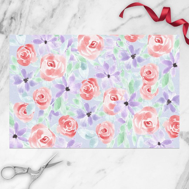 Papel De Seda Lavanda Roxo Encantadora e Vermelha (Criador carregado)