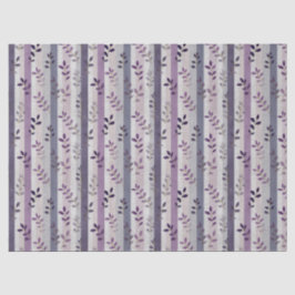 Papel De Seda Lavanda Roxo Floral Botânico Listras Aniversário