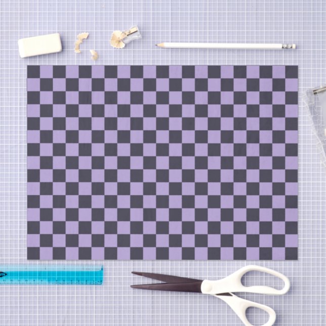 Papel De Seda Lavender haze checkerboard pattern (Arte )