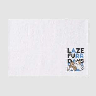 Papel De Seda Lazer - Design de Gatos Preguiçosos