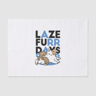 Papel De Seda Lazer - Design de Gatos Preguiçosos