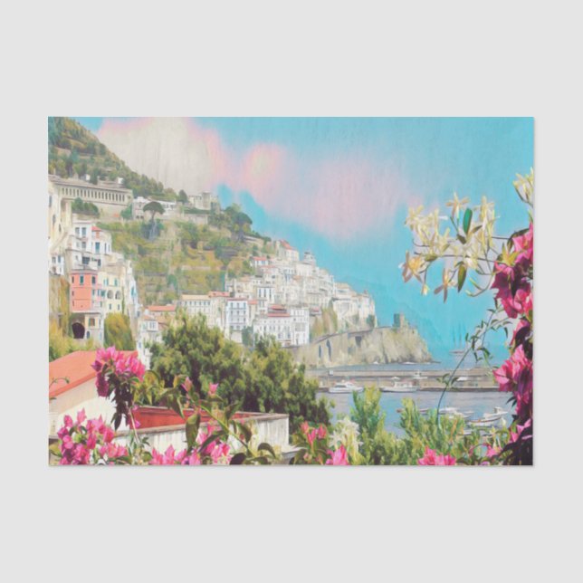 Papel De Seda ldp AMALFI - panorama - costa Amalfi - (Frente )