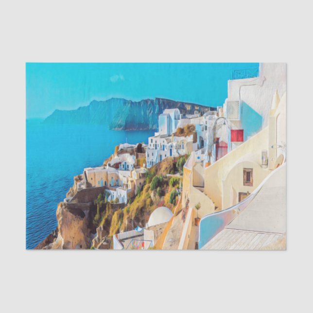 Papel De Seda ldp SANTORINI - panorama - (Frente )