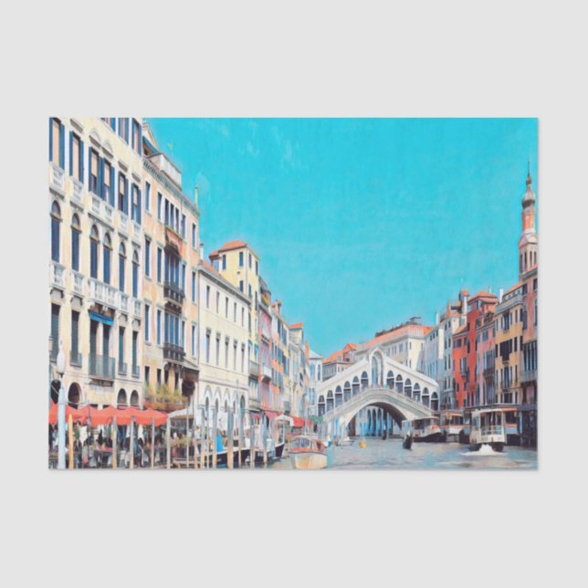 Papel De Seda ldp VENICE - Grande Canal - praia de Rialto - (Frente )