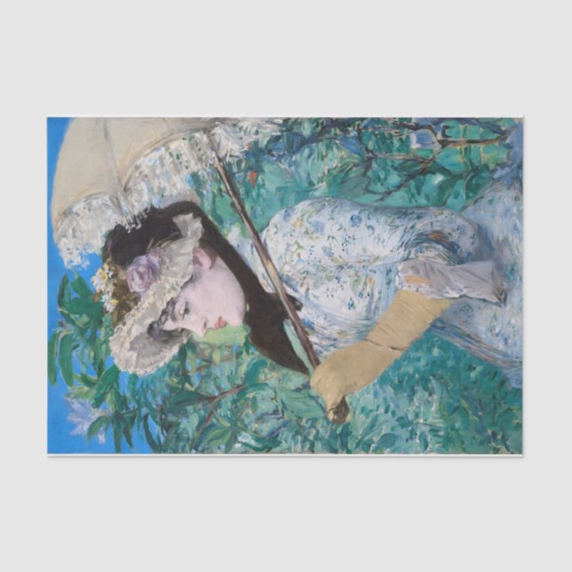 Papel De Seda Le Printemps Manet Immpressionist Art Painting (Frente )