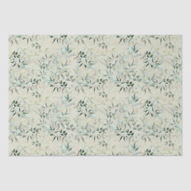 Papel De Seda Leafy Mystique Pale Celadon (Frente )