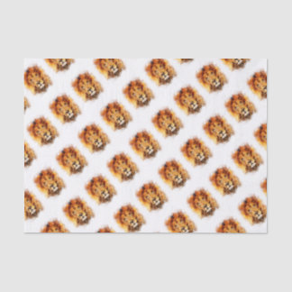 Papel De Seda Leão Aquarela