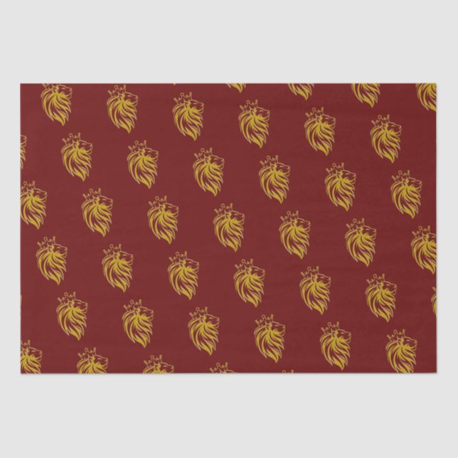 Papel De Seda Leão com Coroa - Estilo Dourado 2 (Frente )