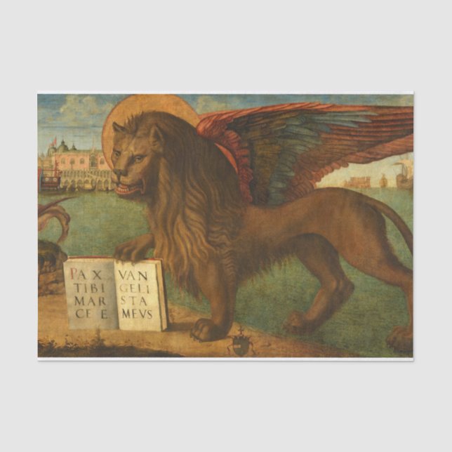 Papel De Seda Leão de Santo, 1516, de Vittore Carpaccio (Frente )