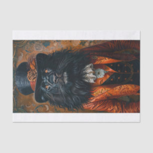 Papel De Seda Leão negro raro7