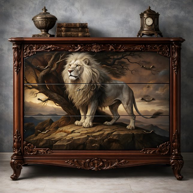 Papel De Seda Leão Nobre Decoupage (Noble Lion Decoupage Tissue Paper)