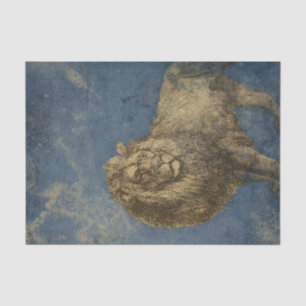 Papel De Seda Leão Vintage