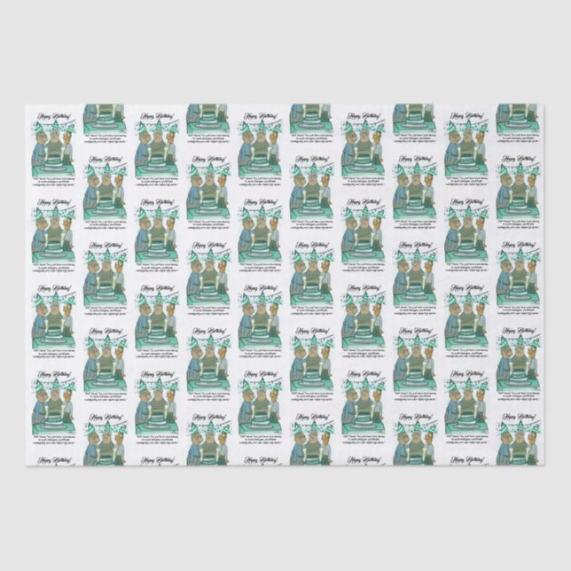 Papel De Seda Leeway Mais velho Birthday (Frente )