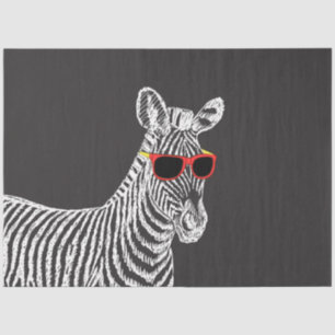 Papel De Seda Legal desenho branco de zebra engraçado e engraç
