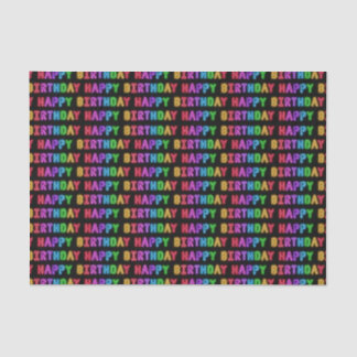 Papel De Seda Legal Feliz Aniversário, Palavra de Arte