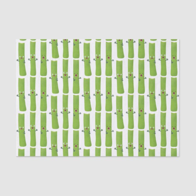 Papel De Seda Legumes de trio com aipo-branco (Frente )