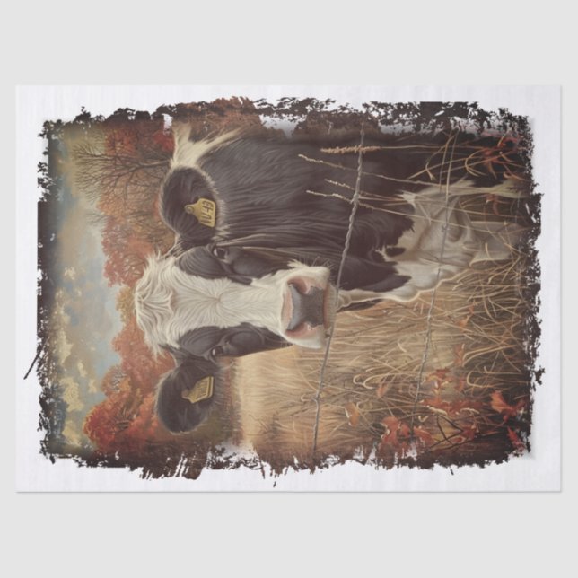 Papel De Seda Leite de Vaca Holstein Frísia (Frente )
