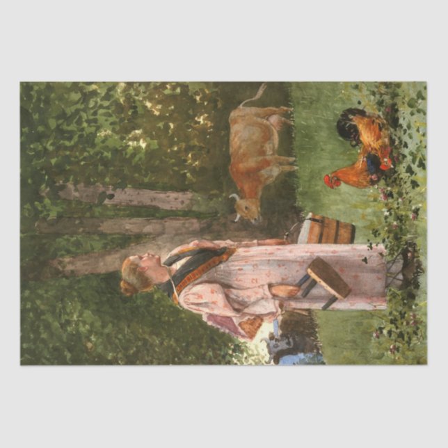 Papel De Seda Leite Maid (Fazenda De Leite Rural) (Frente )