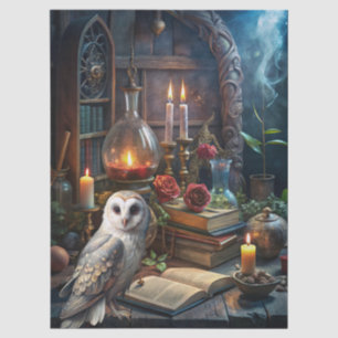 Papel De Seda Leitor de Tarot de Fantasia Gótica Sala & Coruja B
