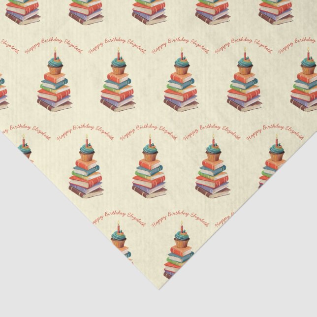 Papel De Seda Leitura de Festas de aniversário de Livro (Detalhes)