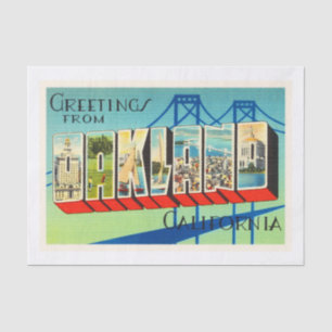 Papel De Seda Lembrança velha das viagens vintage de Oakland